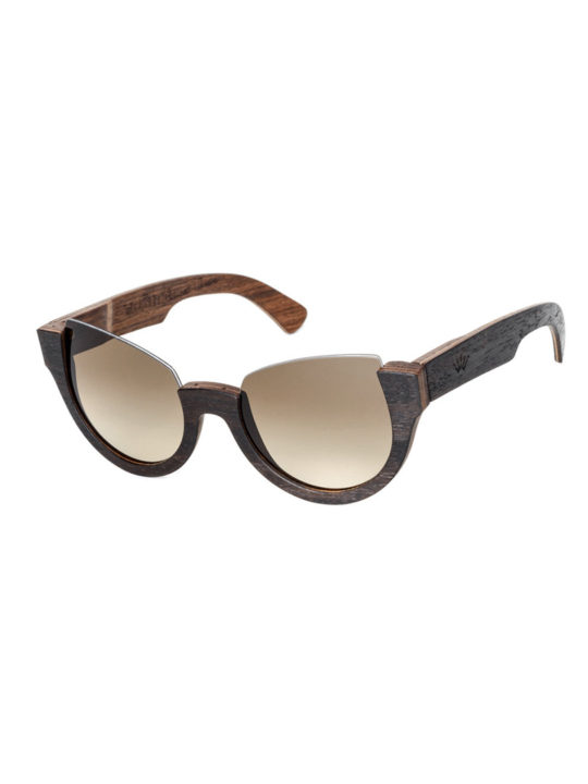 Woodsun Sunglasses Black Swan Eucalyptus Gradient Brown