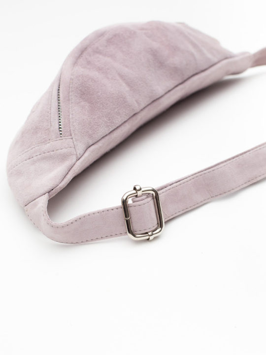 Women's Genuine Suede Leather Bum Bag Lavender