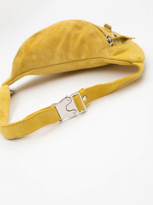 Women's Genuine Suede Leather Bum Bag Yellow